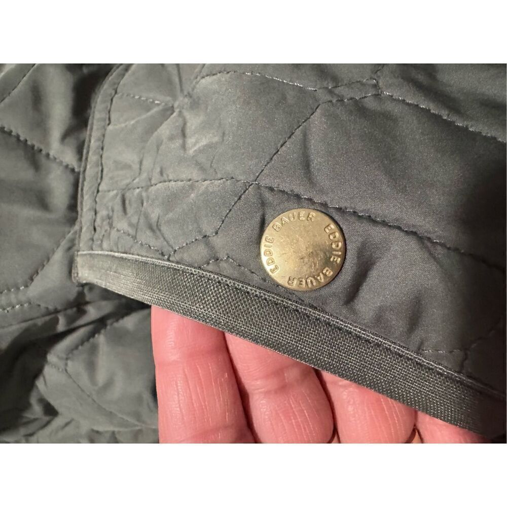 Eddie Bauer women’s Olive green mod quilted jacket S - Picture 5 of 9